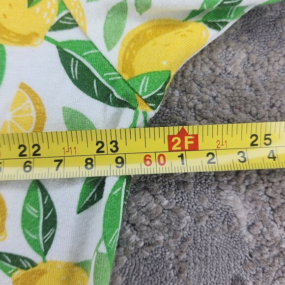 Alex's Lemonade Stand Sz XL Romper Lemons Pockets Stretch Drawstring Waist - Picture 4 of 5